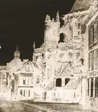 Abside de l'Église Saint Gervais, Falaise, 1850, négatif papier, 257 x 196 mm. Variante de l'image conservée à la Société Française de by Adolphe Humbert de Molard, Photographie, sold Jun 2011