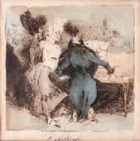 Comédien en costume historique" by Serge Ivanoff, 1923, Aquarelle gouachée signée, sold Jan 2008