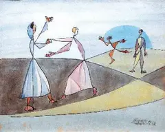 La Danse" by Léopold Survage, 1956, Aquarelle, sold Jan 2008