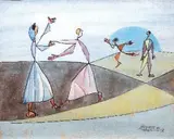 La Danse" by Léopold Survage, 1956, Aquarelle, sold Jan 2008