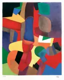 Toccableu" by Maurice Estève, 1973, Lithographie en couleurs sur papier Arches, épreuve signée et numérotée, sold Dec 2007