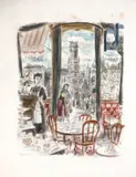 Le salon de Thé by André Dignimont, Aquarelle gouachée signée en bas à gauche, sold Sep 2007