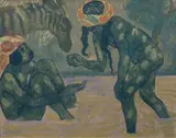 Deux femmes au zèbre by Georges Henri Manzana Pissarro, Gouache, sold Jun 2007