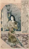 Chevalier agenouillé by Eugene Grasset, Aquarelle monogrammée en bas à gauche, sold Jun 2007