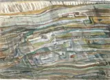 Strates » by Árpád Szenes, 1962, Gouache signée en bas à droite, sold Jun 2007