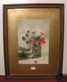 Bouquet de fleurs (capucines?) by Zacharie Astruc, Aquarelle, sold Nov 2013
