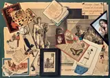 Trompe-l'oeil aux gravures, cartes et almanach by Gabriel Germain Joncherie, 1815, Gouache, sold Nov 2012