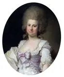 Portrait de la duchesse de Maillé by Joseph-Siffred Duplessis, Toile ovale, sold Nov 2012