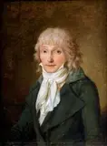 Portrait présumé de Debucourt en redingote bleu by Henri-Nicolas van Gorp, Toile marouflée sur carton, sold Nov 2012