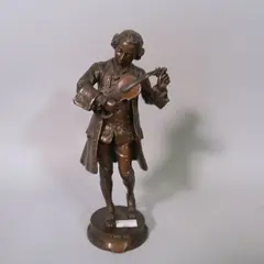 Mozart by Adrien Étienne Gaudez, Épreuve en bronze à patine brune, sold Jun 2022