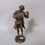 Mozart by Adrien Étienne Gaudez, Épreuve en bronze à patine brune, sold Jun 2022