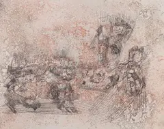 Composition by Camille Bryen, Lithographie, sold Jun 2022