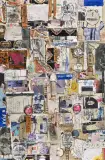 Sans titre by Bruno Constant, 2007, Technique mixte, collage et assemblage d'objets de récupération et dessins à l'encre sur c, sold Jun 2022