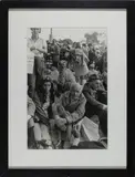 Jean Genet et William S. Burroughs lors d'une manifestation pacifiste durant la Convention nationale de Chicago, août 1968 by Raymond Depardon, Tirage argentique d'époque, portant le cachet humide du photographe, sold Jun 2022