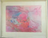 Soleil rose orangé by Solange Tarazi, Gouache, sold Jun 2022