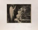 Evocation d' Erda (1ère planche) by Henri Fantin-Latour, Lithographie sur chine bistre appliqué sur vélin, sold Jun 2020