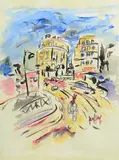 Place Villiers by Gen Paul, Aquarelle, sold Jun 2020