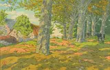 Le bois de hêtres à Kerzadem by Henri Rivière, Lithographie originale, sold Jun 2020