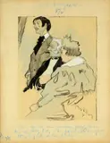 Ames bourgeoises by Jacques Villon, 1896, Encre, gouache et crayon, sold Jun 2020