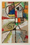 Sans titre by Oscar Gauthier, 1948, Gouache sur papier kraft froissé, sold Nov 2019