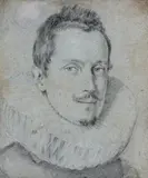 Portrait d'homme by Ottavio Leoni, Crayon noir et traces de rehauts de craie blanche sur papier anciennement bleu, sold Feb 2012