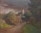 Paysanne devant une église by François Millet, Pastel, sold Dec 2011
