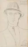 Portrait de Victor Max Descaves (1899-1959) by Amedeo Modigliani, vers 1918, Crayon sur papier, sold Dec 2019