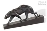 Panthère marchant by Maurice Prost, Epreuve en bronze à patine noire, sold Dec 2019