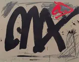 Composition by Antoni Tàpies, Lithographie en couleurs, sold Dec 2019