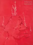 Barcelona 1 (Profil sur fond rouge) by Joan Ponç, Lithographie en couleurs, sold Dec 2019