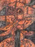 Echec du ravage by Joseph Duncan, Encre et aquarelle sur papier, sold Dec 2019
