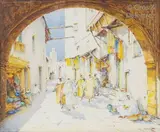 La promenade au souk by Isidore Rosenstock, Aquarelle sur papier, sold Nov 2019