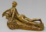 Allégorie de l'Automne by Auguste Maillard, Épreuve en bronze à patine verte nuancée, sold Jun 2010