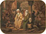 Le Grand Bazar de Constantinople by Amadéo Preziosi, Gouache et aquarelle sur papier, sold Dec 2012