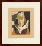 Composition cubiste by Juan Gris, Lithographie originale H_35 cm L_30 cm Provenance: - Galerie L'incartade, Lille - Collecti, sold Dec 2012