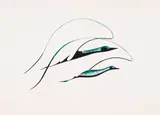Two Geese in Flight by Benjamin Chee Chee, 1976, acrylic on paper, sold Feb 2019