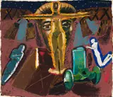 Landscape for Women III by Peter Aspell, 1991, oil on board, sold Jan 2019