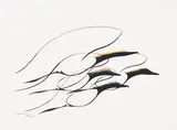 Four Geese in Flight by Benjamin Chee Chee, 1976, acrylic on paper, sold Jan 2019