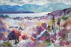 The Bay by Bruno Cote, oil on canvas, sold Jan 2019