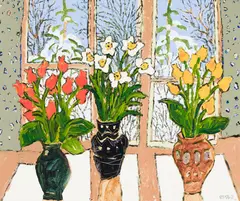 Still Life by Claude A. Simard, 2003, oil on canvas, sold Jan 2019