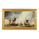 Maritime Scene by John Scanes, Oil on canvas, sold Oct 2022