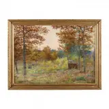 Autumn Woods by Louis Coignard, Oil on canvas, sold Oct 2022
