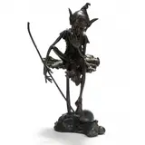 Pod Bronze "Hoblin" Garden Sculpture by Julian Jeffrey, Patinated cast bronze, sold Oct 2022