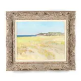 Coastal Landscape by Alice Mongeau, Oil on board, sold Oct 2022
