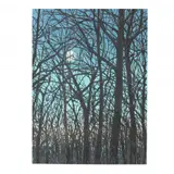 Winter Moon Rising by Maud Gatewood, Serigraph in colors, sold Oct 2022