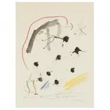 Untitled" from Quelques Fleurs pour des Amis (Some Flowers for Friends) by Joan Miró, Lithograph and facsimile on paper, sold Oct 2022