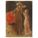 The Meeting of Ruth and Boaz by Marc Chagall, Lithograph in colors, sold Oct 2022
