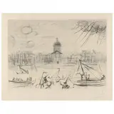 Académie de Beaux-Arts by Salvador Dalí, Etching and drypoint, sold Oct 2022