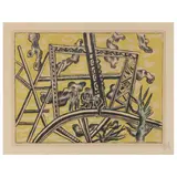 L'Échafaudage au Soleil (Scaffolding to the Sun) by Fernand Léger, Lithograph in colors, sold Oct 2022