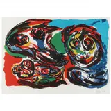 Four Heads by Karel Appel, Lithograph in colors, sold Oct 2022